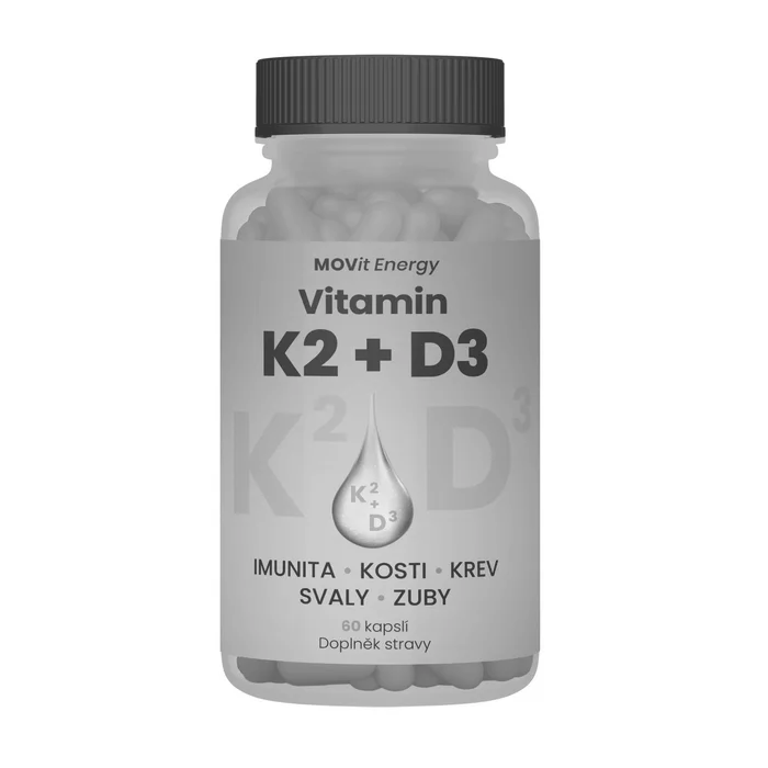 MOVit Vitamin K2 120 μg + D3 1000 I.U. 25 μg 60 kapslí